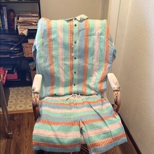 Scotch & Soda Amsterdam Striped Button-Up Shirt and Shorts Set